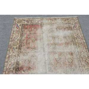 พรมขนสัตว์ตุรกีสีเบจ3.7 x 6.5ft คลาสสิกดีไซน์แบบเย็บปะติดปะต่อกันสำหรับเข้าห้องนั่งเล่นห้องนอนห้องโถงรูปสี่เหลี่ยมผืนผ้าทำจากน้ำยาง - Product Image 2