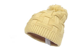 Unisex <b>Winter</b> Cuffed Knitted <b>Hats</b> with Embroidery Solid Color Warm Caps for <b>Men</b> Custom Logo Beanies - Product Image 3
