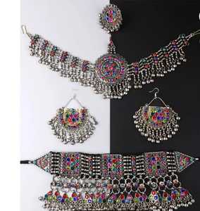 Conjunto de Joyería Afgana KUCHI de Tamaño Personalizado, Joyería de Boda Multicolor de Alta Calidad con Baño de Oro para Fiestas - Product Image 2