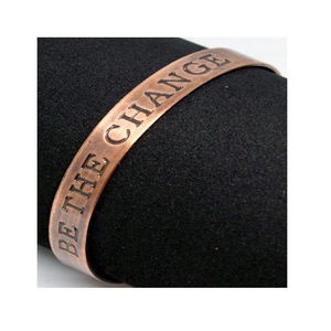 January Italy Famous Jewelry Handmade <b>Bangles</b> Online Cooper Hammered Bracelet for Women bamboo brass jewelry - Product Image 1