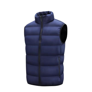 Winter Sleeveless Jacket Men Warm <b>Thick</b> Collar Coats Male Cotton-Padded Vest Man's Custom logo <b>Quilting</b> Puffer Vest Breathable - Product Image 1