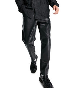 กางเกงลำลองผู้ชายหนังแท้ผสมผ้าลูกฟูก ดีไซน์ใหม่ เอวสูงปานกลาง กันน้ำ ระบายอากาศ เป็นมิตรกับสิ่งแวดล้อม - Product Image 1