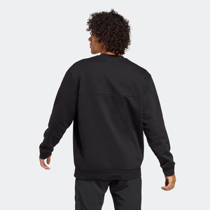 <b>Mens</b> <b>Black</b> Crewneck <b>Sweatshirt</b> Custom Logo Heavyweight Long Sleeve Pullover Crew Neck Casual Streetwear OEM ODM Wholesale - Product Image 3
