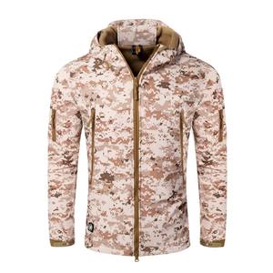 Diseño de logotipo personalizado invierno al aire libre camuflaje hombres transpirable impermeable Softshell chaquetas de los hombres - Product Image 5