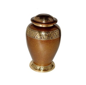Classic Brass Adult Urn <b>For</b> Human <b>Ashes</b> Strong Durable And Designed <b>For</b> Memorial <b>Keepsake</b> Funeral And Remembrance Needs - Product Image 4