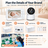 Caméra bébé intelligente Tuya avec vision nocturne infrarouge 940 nm, alertes VOX, contrôle de la rotation et de l'inclinaison, et communication bidirectionnelle pour la surveillance quotidienne