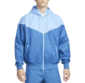 Tissu coupe-vent à col montant en vrac vierge pour hommes avec fermeture à glissière veste coupe-vent imprimée personnalisée - Product Image 1