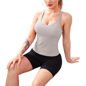 เสื้อโยคะระบายอากาศน้ำหนักเบาสำหรับผู้หญิงเสื้อผ้าออกกำลังกายในยิมสำหรับผู้หญิงเสื้อผ้าออกกำลังกายพิมพ์โลโก้ได้ตามต้องการ - Product Image 1