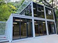 Maison modulaire préfabriquée de luxe, cabine portable contemporaine conçue pour les séjours en boutique et l'hôtellerie de plein air haut de gamme