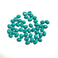 Vente en gros de cabochons ovales en turquoise synthétique de haute qualité 7x9mm AAA+, calibrés, traités thermiquement, pour la fabrication de bijoux, IGI