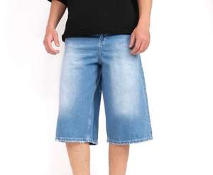 High Street Customized Size Men's Shorts <b>Elastic</b> <b>Waist</b> Breathable Eco-Friendly Mid <b>Waist</b> Knitted Weaving Hot Shorts <b>Jeans</b> Shorts - Product Image 1
