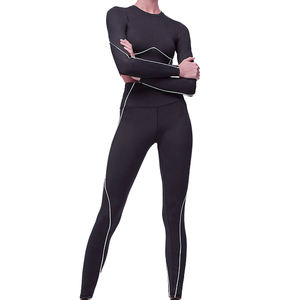 Ensemble de vêtements de sport 2 pièces pour femmes, logo personnalisé, noir, vêtements de yoga, fabricants de vêtements de sport, marque privée, ensembles de vêtements de fitness - Product Image 3