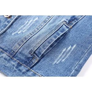 Chaqueta Vaquera de Algodón Transpirable de Moda Nueva, Chaqueta Vaquera Azul Personalizada al por Mayor para Mujer, Logotipo Personalizado de Alta Calidad a Precio Económico - Product Image 2