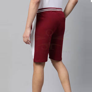 Pantalones cortos para hombre 100% algodón al por mayor, cómodos, cintura elástica, patrón sólido, estilo callejero, teñido liso - Product Image 2