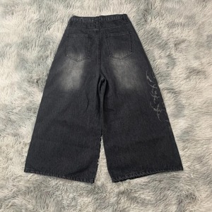 Yeni varış moda 100% pamuk Buggy kot pantolon kadın ekran baskılı tasarım tüm satış iç<span class=keywords><strong>in</strong></span> nefes Buggy kot pantolon - Product Image 2