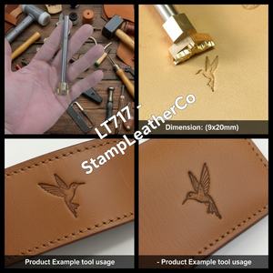 LT717 Tampon en cuir pour colibri 9x20mm (5/14 \ "X 11/14 \") pour l'artisanat - Product Image 1