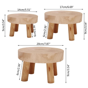 Soporte redondo de madera para macetas, macetas decorativas para interiores, soporte para macetas, producto más vendido - Product Image 6