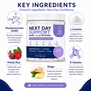 Cápsulas de Cisteína DHM con Nopal, Jengibre y Vitaminas <span class=keywords><strong>B</strong></span>, Suplemento Vegetal <span class=keywords><strong>para</strong></span> el Alivio de <span class=keywords><strong>la</strong></span> <span class=keywords><strong>Resaca</strong></span>, Marca Privada PerDM - Product Image 5