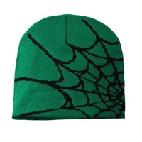 Gorro Unisex Cálido y Grueso para Exteriores, Tejido Jacquard con Patrón de Letras, Impresión Digital, 100% Acrílico, Ajustable para Uso Diario