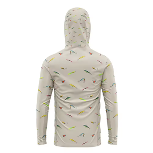 Venta caliente Máscara ligera Malla Camo Pesca Sudadera con capucha UPF 50 + Secado rápido Transpirable Protección UV Camisa de pesca para hombres - Product Image 6