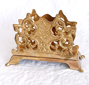 Brass Tissue holder Stand Trendy New Arrival <b>Table</b> Decorative Brass Tissue Storage Holder Stand - Product Image 6