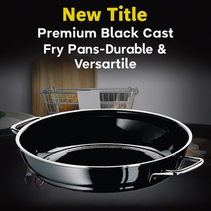 ใหม่ "กระทะทอดเหล็กหล่อสีดำพรีเมี่ยม-ทนทานและอเนกประสงค์" - Product Image 3