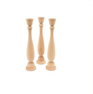 High Quality Decorative Wooden <b>Pillar</b> <b>Candle</b> Stand Hand Crafted Tabletop <b>Candle</b> Stand Holders for Living Room Wedding - Product Image 6