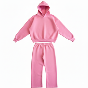 Conjunto de Sudadera con Capucha y Pantalones Deportivos Extra Grandes de Invierno para Hombre, Unisex, de Alta Calidad, 100% Algodón, Felpa, Absorbente de Humedad y Transpirable - Product Image 1