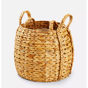 Factory Direct Best Selling Woven Hyacinth Storage Hamper Natural Hyacinth Storage <b>Basket</b> Hyacinth <b>Laundry</b> <b>Baskets</b> - Product Image 1