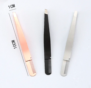 Pinzas de Cejas de Acero Inoxidable con Punta Puntiaguda, Ligeras y de Alta Calidad, Color Negro, Dorado y Oro Rosa, con Logotipo Privado Personalizado al por Mayor, ANAAIF - Product Image 5