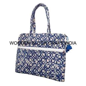 Digital Print Eco Friendly 100% Cotton Quilted With Handle laptop Bag With Handle Laptop Bag With Pocket Cover - Product Image 6