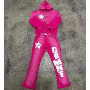 Sudadera con capucha y parche bordado para hombre, conjunto de chándal desgastado, chándal de manga larga, patrón sólido, regalo de San Valentín de invierno - Product Image 6