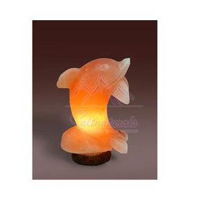 Lámpara de Sal del Himalaya con Forma de Delfín Saltnaturals, Hecha a Mano, Tacto Real, Color Personalizable, Logotipo, Decoración del Hogar de Alta Calidad - Product Image 5
