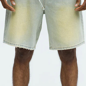 Shorts en jean pour hommes à prix avantageux avec fermeture à boutons et poches latérales pour la vente en gros Shorts tendance décontractés de haute qualité - Product Image 5