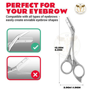 Professional Eyebrow Scissors Beauty Care Precision Trimming Scissors Stainless Steel <b>Makeup</b> <b>Tool</b> - Product Image 3