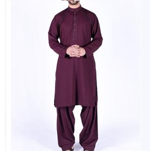 Culture pakistanaise hommes Shalwar Kameez traditionnel avec vêtements d'extérieur décontractés blanc uni pakistanais 2 pièces ensemble hommes Shalwar Kameez robe - Product Image 2