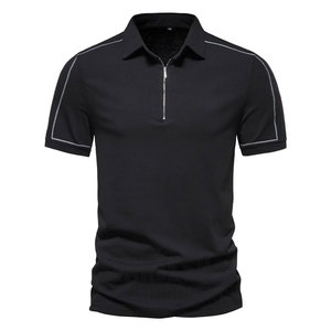 Venta al por mayor de alta calidad logotipo personalizado bordado de los hombres para los polos de algodón de punto camisetas de golf con diseño liso - Product Image 3