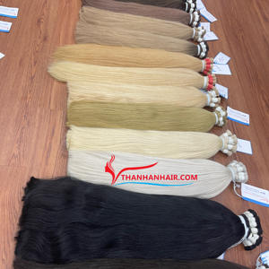 Extensions de cheveux humains vietnamiennes professionnelles 100% en vrac 1B couleur droite Style de vague sans enchevêtrement et sans perte - Product Image 3
