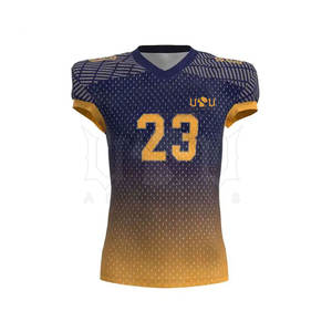 ชุดยูนิฟอร์มอเมริกันฟุตบอลคุณภาพสูง แขนสั้น โพลีเอสเตอร์ 100% ระบายอากาศได้ดี ซึมซับเหงื่อ แห้งเร็ว ปรับแต่งได้ ทนทาน - Product Image 4