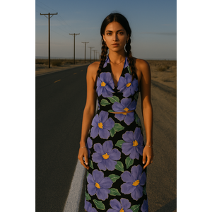 Falda de algodón formal Iris para la temporada de primavera Transpirable y cintura natural impresa 2 piezas MOQ - Product Image 4