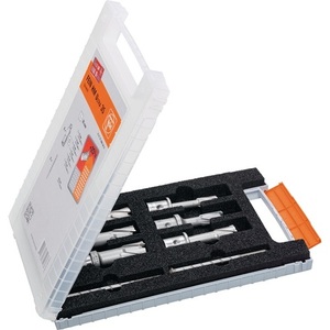 Meilleur ensemble de forets en carbure FEIN QuickIN 8 pièces, profondeur de coupe 12-22 mm, 35 mm pour perçage du métal, pointe fendue - Product Image 1