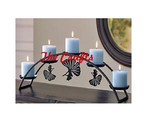 Porte-bougie en fer noir de la meilleure qualité pour la décoration de la maison, des restaurants et des mariages en Inde - Product Image 1