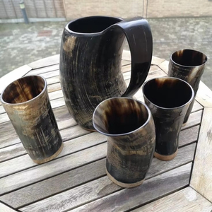 Copa de cóctel tallada con cuerno Natural personalizada hecha a mano para el hogar, restaurante, Hotel, vino inspirado, cerveza, agua, bebidas, venta al por mayor - Product Image 1