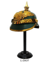 Casque d'armure allemand en cuir vert/Casque d'armure allemand/Casque d'armure en cuir Casque de Pickelhaube allemand médiéval à vendre