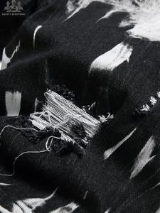 กางเกงยีนส์ขาสั้นผู้ชาย สไตล์ไฮสตรีท ใส่สบาย แฟชั่นลำลองในเมือง เหมาะสำหรับออกกำลังกาย ใส่สบายๆ ในฤดูร้อน ผ้าถักทอ 100% ผ้าฝ้าย สีพื้น แห้งเร็ว - Product Image 4