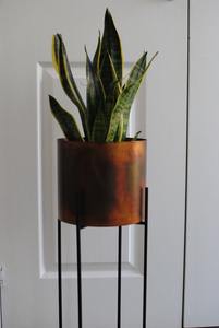 Maceta de metal rústico de lujo con soporte elegante para decoración de hotel y oficina en casa disponible a granel - Product Image 6