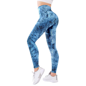 Tie Dye Gym Shorts Mujeres Fitness Levantamiento de cadera Yoga Entrenamiento Pantalones cortos ajustados Leggings sin costuras Push up Yoga Deportes - Product Image 1