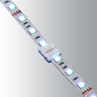 Connecteur de bande LED 10mm 2 clips 4 broches 5050 RGB double face sans soudure Connecteurs électriques de bande LED Accessoires de connecteur