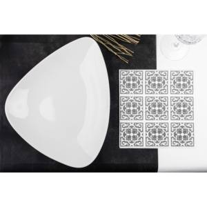 ผ้าเช็ดปากพิมพ์ลายอาซูเลโฮสีดำ ขนาด 40x40 ซม. แบมบูเท็กซ์ เนเชอรัล 600 ชิ้น B2B - Product Image 5