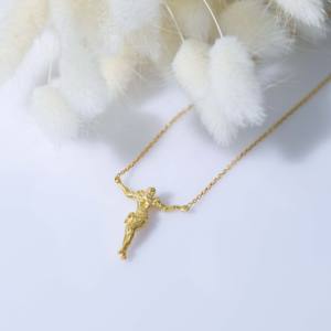 Collar con Colgante de Jesucristo, Diseño Sencillo, Venta al por Mayor, Joyería Turca Hecha a Mano en Plata de Ley 925 - Product Image 2